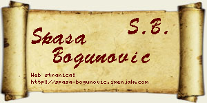 Spasa Bogunović vizit kartica